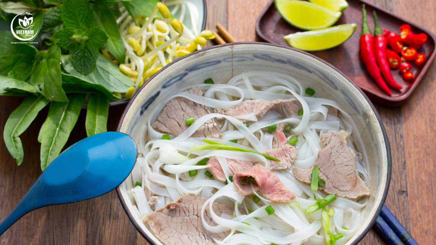 Bowl of Vietnamese Pho noodle soup in Hanoi Bowl of Vietnamese Pho noodle soup in Hanoi