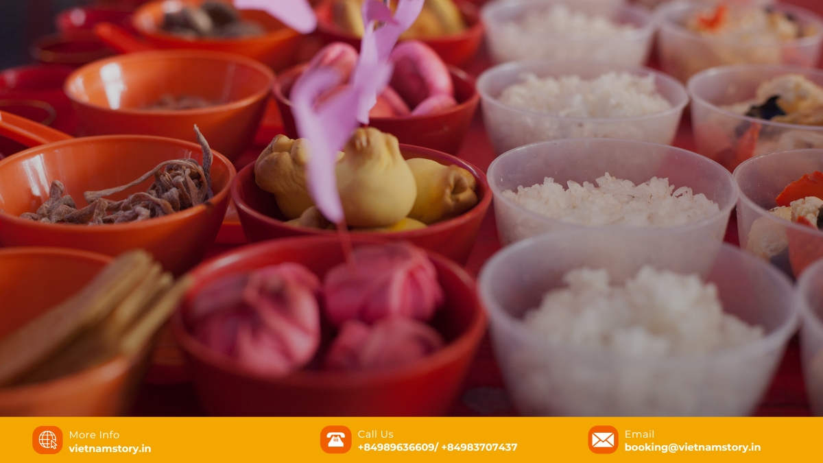 Preparing food offerings for the Hungry Ghost Festival in Vietnam Preparing food offerings for the Hungry Ghost Festival in Vietnam