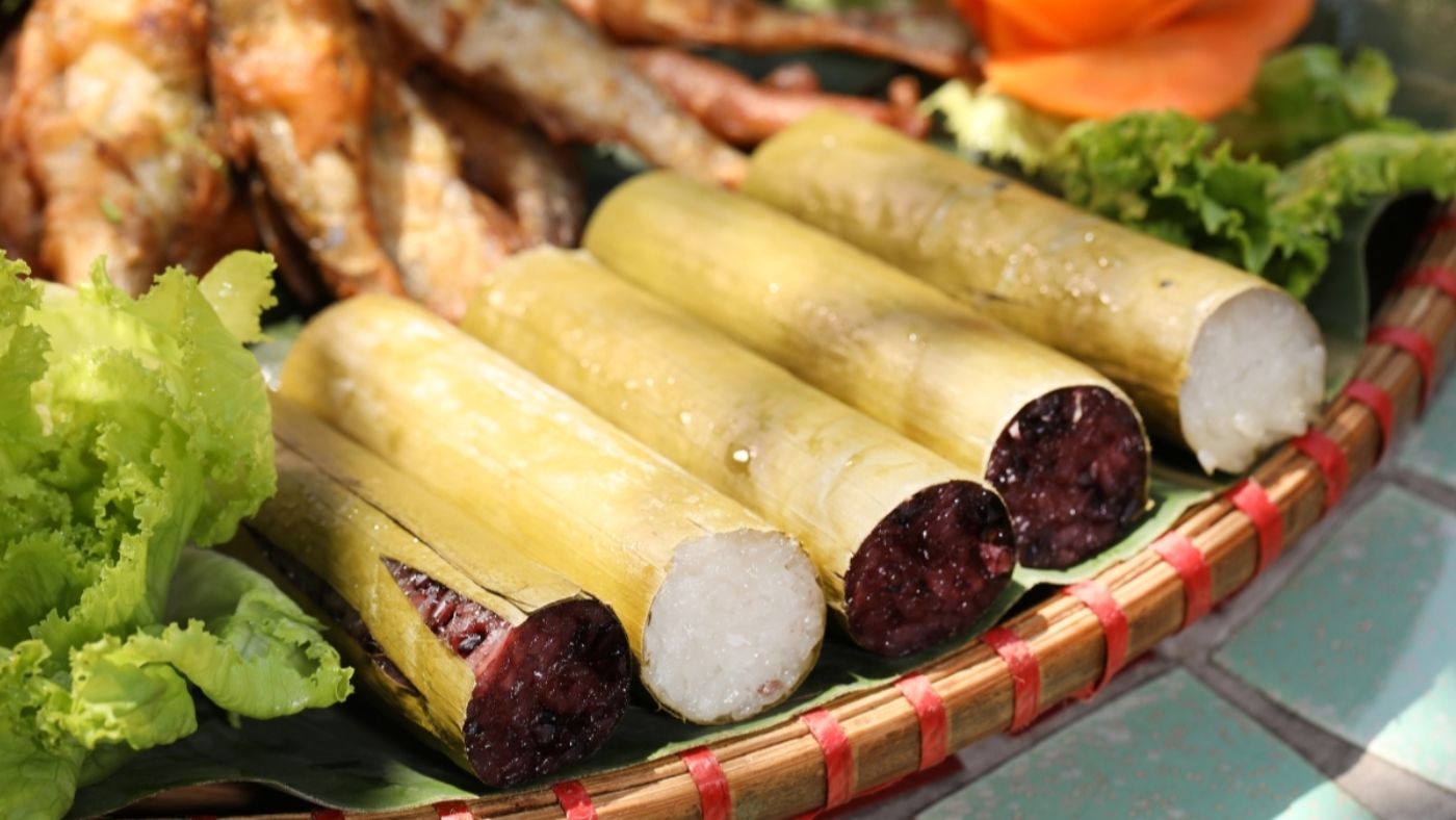 Bamboo rice specialty in Mai Chau