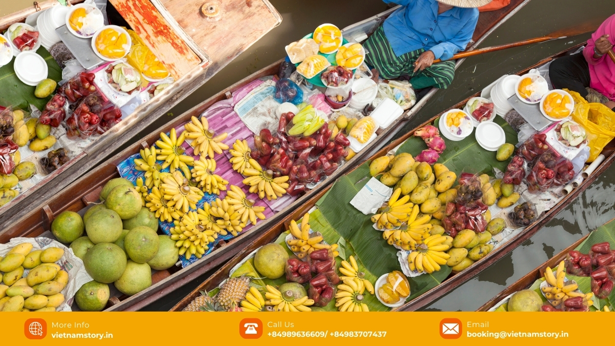 Discover the Vibrant Floating Markets in Vietnam: An Unforgettable Mekong Delta Experience 3 Cai Rang Floating Market in Can Tho, the largest in the Mekong Delta, thrives with hundreds of boats trading produce and local food.