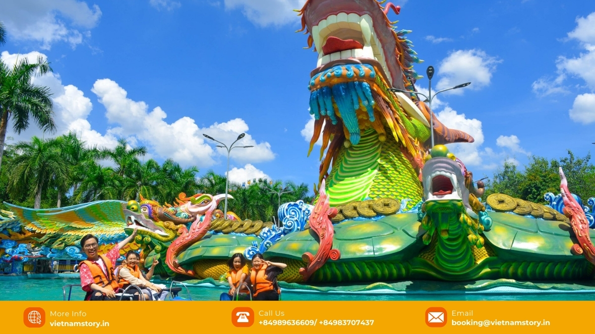 Journey to Joy: Best Amusement Parks in Vietnam for Indian Travelers (2025 Guide) 7 Suoi Tien Theme Park in Ho Chi Minh City blends culture, nature, and amusement park entertainment.