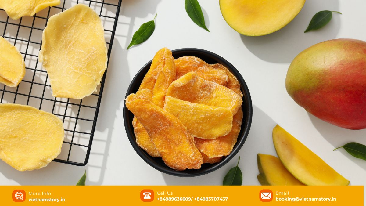 A Guide to the Wonderful World of Fruits in Vietnam for Travelers 2025 17 Assortment of dried fruits including mango and jackfruit chips, popular Vietnamese snacks.