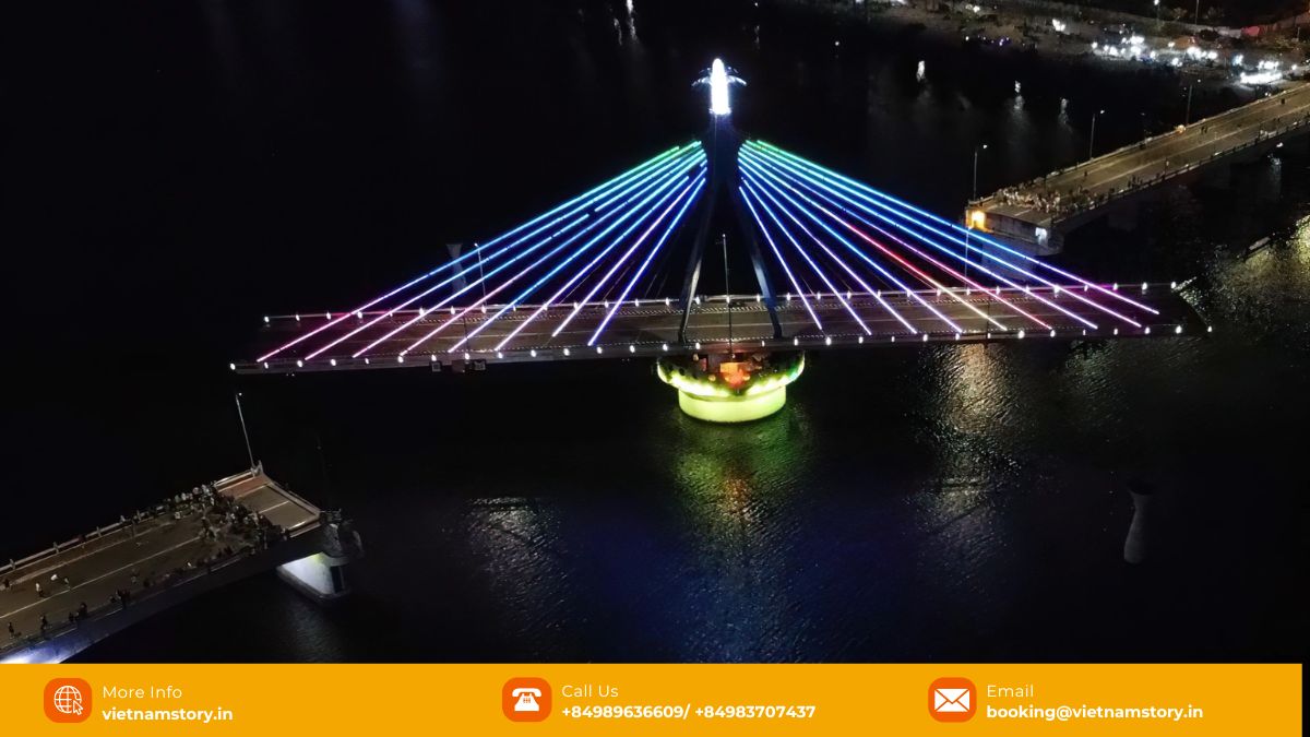 Top Vietnam Bridges: Must-Visit Architectural Marvels for Your Tour 8 Han River Bridge Danang Vietnam swing bridge Cau Song Han