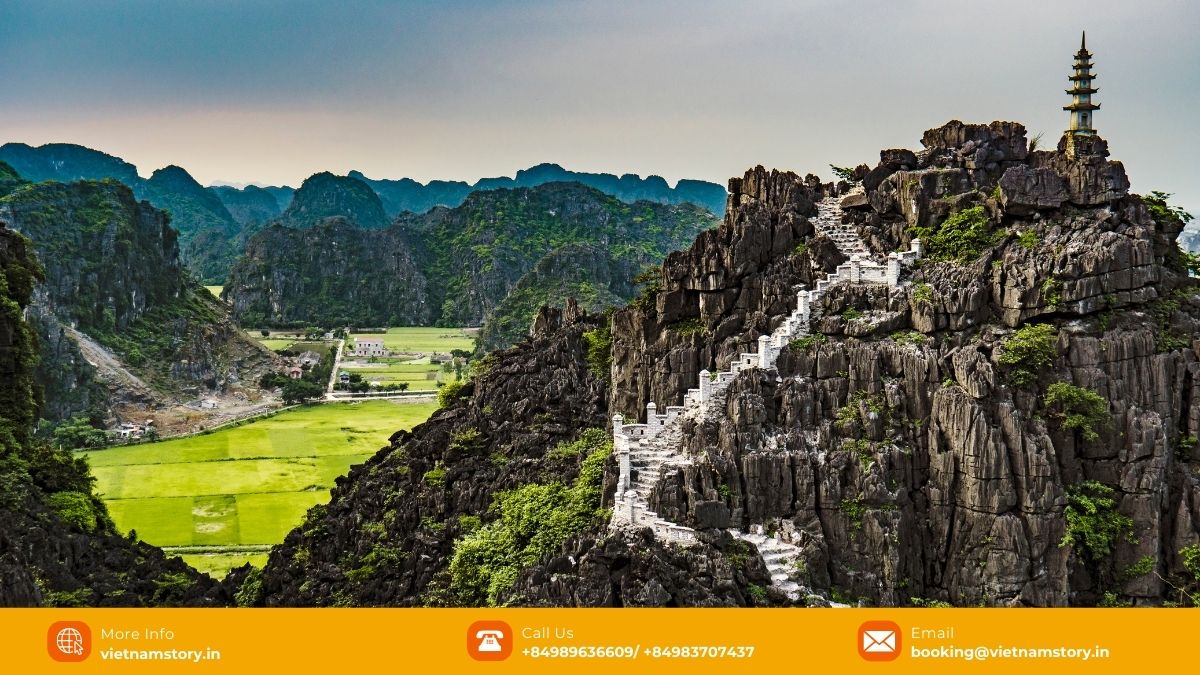 Explore 14 Majestic Caves in Vietnam: An Indian Traveller's Guide to Subterranean Wonders 6 The panoramic viewpoint from the peak of Hang Mua overlooking Tam Coc, Ninh Binh