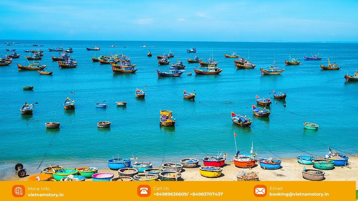 20+ Best Beaches in Vietnam Travellers Must Visit 6 Kitesurfers enjoying the wind at Mui Ne beach, a premier watersports destination among beaches in Vietnam.