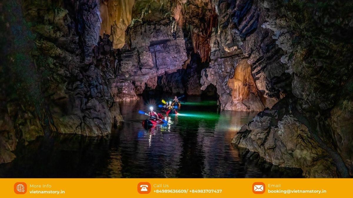 Discover the Breathtaking Natural Wonders in Vietnam: Your Guide to Unforgettable Tours 6 Exploring the magnificent stalactites and stalagmites inside Phong Nha Cave, a key natural wonder within the National Park.