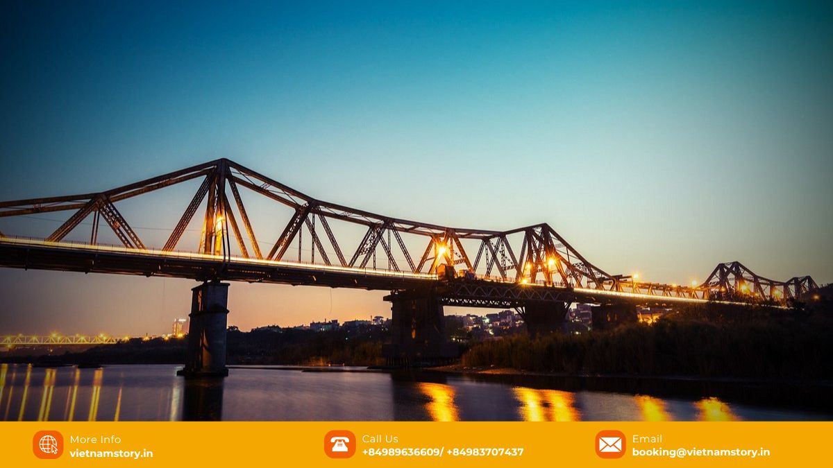 Long Bien Bridge Hanoi: A Must-See Historical Icon on Your Vietnam Tour from India 2 Historic Long Bien Bridge Hanoi remains vital to the daily life of Hanoi's people