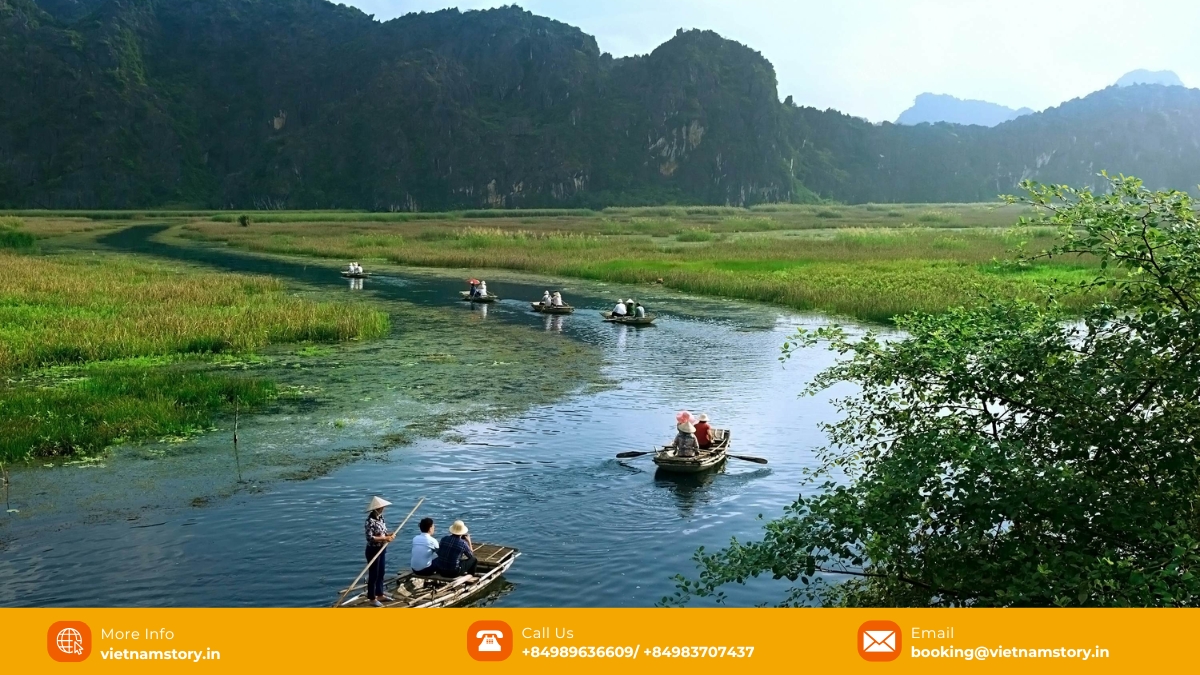 Kong Skull Island Vietnam: Journey to 7 breathtaking natural wonders seen on screen 5 Take a boat ride through the serene waters of Van Long Wetland Nature Reserve