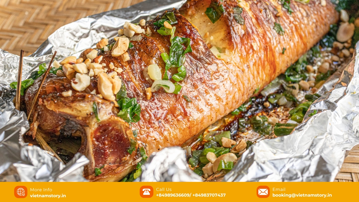 Van Long Nature Reserve: Ninh Binh's Tranquil Gem for Your Vietnam Trip 3 Van Long Wetland Nature Reserve’s specialty is grilled snakehead fish