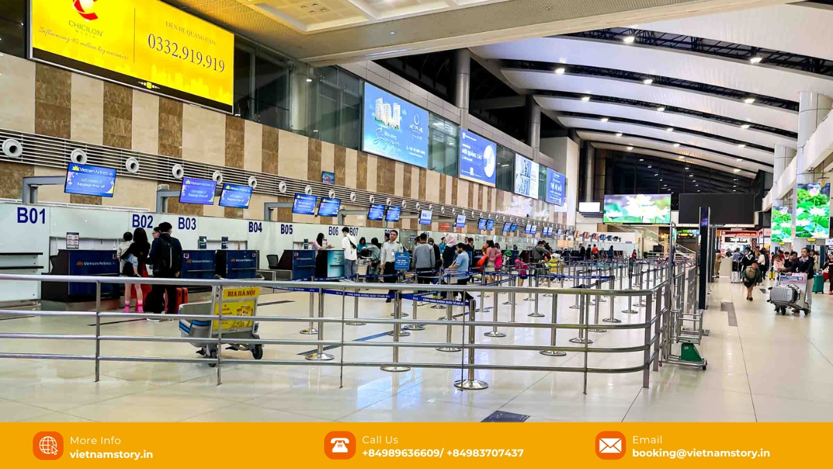 Noi Bai International Airport is the biggest airport in northern Vietnam Noi Bai International Airport is the biggest airport in northern Vietnam