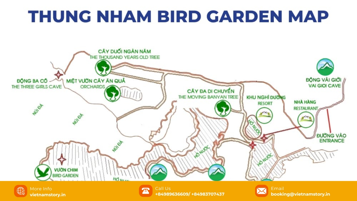 Thung Nham Bird Park - A nature lover's paradise in Ninh Binh 5 Thung Nham bird park map